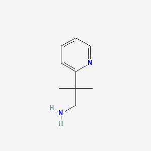 Chemical structure of 2-Methyl-2-(pyridin-2-yl)propan-1-amine