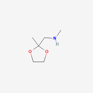 Chemical structure of 2-Methyl-2-(methylaminomethyl)-1,3-dioxolane