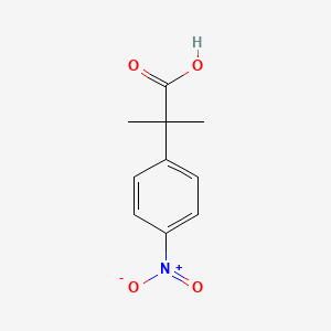 Chemical structure of 2-methyl-2-(4-nitrophenyl)propanoic acid