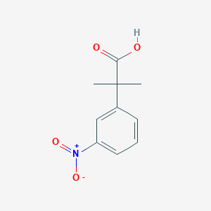 Chemical structure of 2-methyl-2-(3-nitrophenyl)propanoic acid