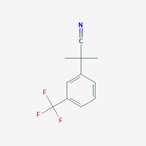 Chemical structure of 2-Methyl-2-(3-(trifluoromethyl)phenyl)propanenitrile