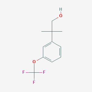 Chemical structure of 2-methyl-2-(3-(trifluoromethoxy)phenyl)propan-1-ol