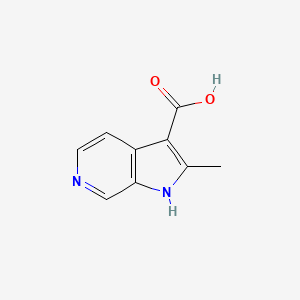 Chemical structure of 2-Methyl-1H-pyrrolo[2,3-c]pyridine-3-carboxylic acid