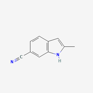 Chemical structure of 2-Methyl-1H-indole-6-carbonitrile