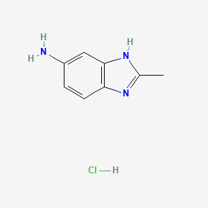Chemical structure of 2-Methyl-1H-benzo[d]imidazol-5-amine hydrochloride