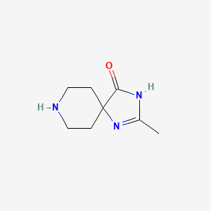 Chemical structure of 2-methyl-1,3,8-triazaspiro[4.5]dec-1-en-4-one