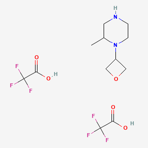 Chemical structure of 2-Methyl-1-(oxetan-3-yl)piperazine