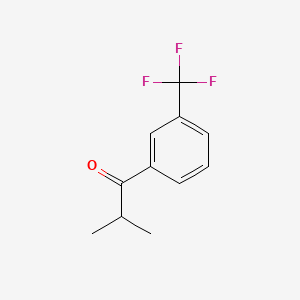 Chemical structure of 2-Methyl-1-(3-(trifluoromethyl)phenyl)propan-1-one