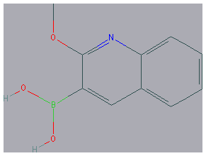 Chemical structure of 2-Methoxyquinoline-3-boronic acid
