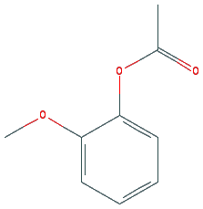 Chemical structure of Guaiacyl acetate