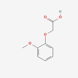 Chemical structure of 2-Methoxyphenoxyacetic Acid