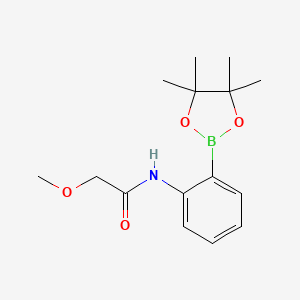 Chemical structure of 2-Methoxy-N-(2-(4,4,5,5-tetramethyl-1,3,2-dioxaborolan-2-yl)phenyl)acetamide