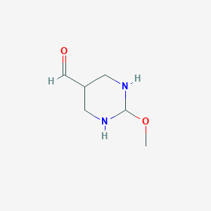 Chemical structure of 2-Methoxyhexahydropyrimidine-5-carbaldehyde