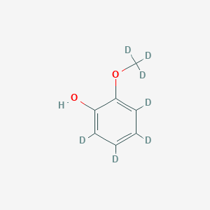 Chemical structure of 2-Methoxy-d3-phenol-d4