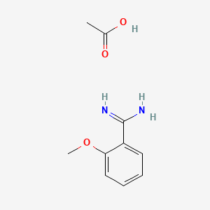 Chemical structure of 2-Methoxybenzimidamide acetate