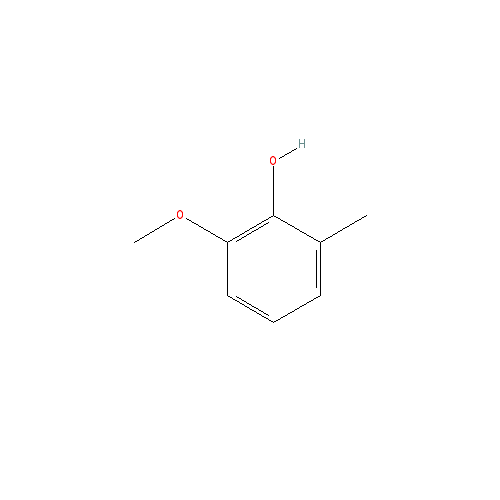 Chemical structure of 2-Methoxy-6-methylphenol