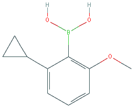 Chemical structure of 2-Methoxy-6-cyclopropylphenylboronic acid