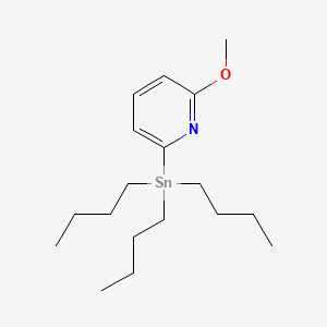 Chemical structure of 2-Methoxy-6-(tributylstannyl)pyridine