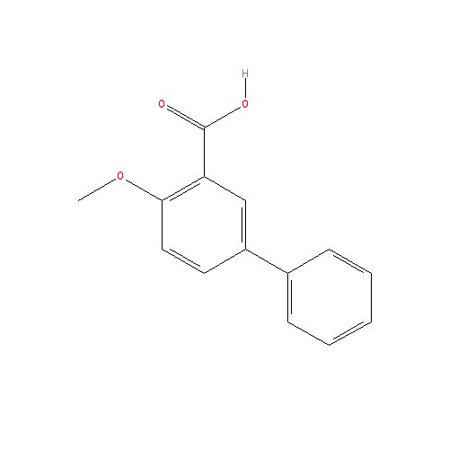 Chemical structure of 2-Methoxy-5-phenyl-benzoic acid