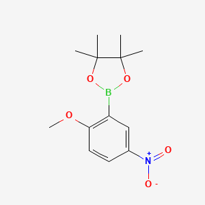 Chemical structure of 2-Methoxy-5-nitrophenylboronic acid pinacol ester