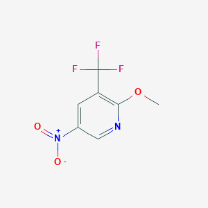 Chemical structure of 2-Methoxy-5-nitro-3-(trifluoromethyl)pyridine