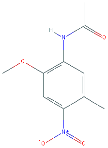 Chemical structure of 2'-Methoxy-5'-methyl-4'-nitroacetanilide