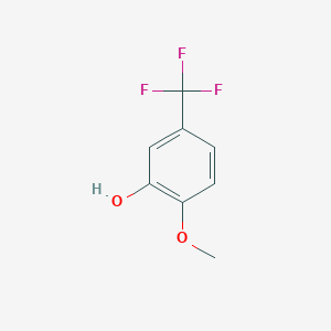Chemical structure of 2-Methoxy-5-(trifluoromethyl)phenol
