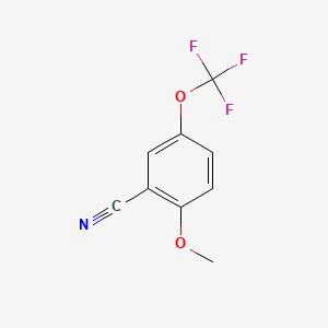 Chemical structure of 2-Methoxy-5-(trifluoromethoxy)benzonitrile