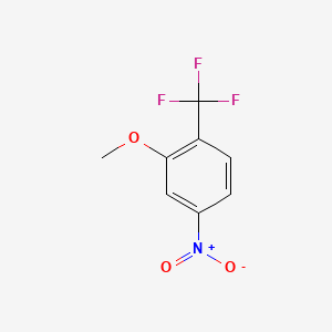 Chemical structure of 2-Methoxy-4-nitro-1-(trifluoromethyl)benzene