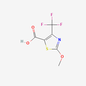 Chemical structure of 2-Methoxy-4-(trifluoromethyl)thiazole-5-carboxylic Acid