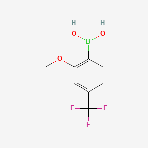 Chemical structure of 2-METHOXY-4-(TRIFLUOROMETHYL)-PHENYLBORONIC ACID