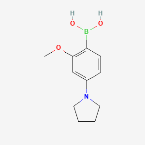 Chemical structure of 2-Methoxy-4-(pyrrolidino)phenylboronic acid