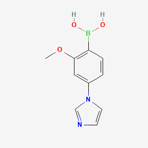 Chemical structure of 2-Methoxy-4-(imidazol-1-yl)phenylboronic acid