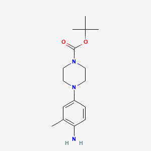 Chemical structure of 2-methoxy-4-(4-morpholinopiperidin- 1-yl)aniline