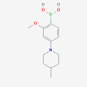 Chemical structure of 2-Methoxy-4-(4-methylpiperidin-1-yl)phenylboronic acid