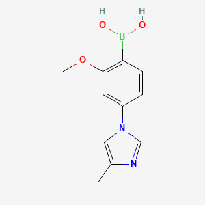 Chemical structure of 2-Methoxy-4-(4-methylimidazol-1-yl)phenylboronic acid