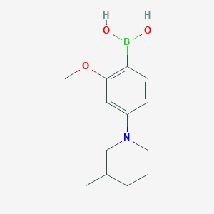 Chemical structure of 2-Methoxy-4-(3-methylpiperidin-1-yl)phenylboronic acid