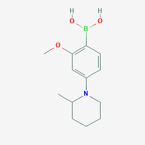 Chemical structure of 2-Methoxy-4-(2-methylpiperidin-1-yl)phenylboronic acid