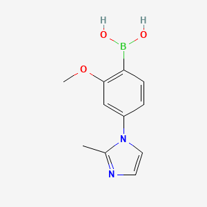 Chemical structure of 2-Methoxy-4-(2-methylimidazol-1-yl)phenylboronic acid