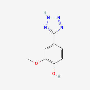 Chemical structure of 2-Methoxy-4-(1H-tetrazol-5-yl)phenol