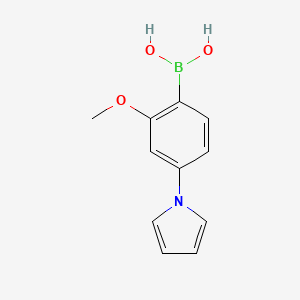 Chemical structure of 2-Methoxy-4-(1H-pyrrol-1-yl)phenylboronic acid