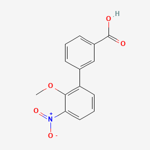 Chemical structure of 2'-Methoxy-3'-nitrobiphenyl-3-carboxylic acid