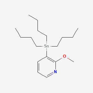 Chemical structure of 2-Methoxy-3-(tributylstannyl)pyridine