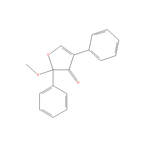 Chemical structure of 2-Methoxy-2,4-diphenyl-3(2H)-furanone