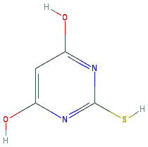 Chemical structure of 2-Mercaptopyrimidine-4,6-diol