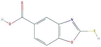 Chemical structure of 2-MERCAPTOBENZOOXAZOLE-5-CARBOXYLIC ACID