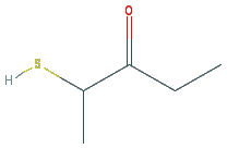 Chemical structure of 2-Mercapto-3-pentanone