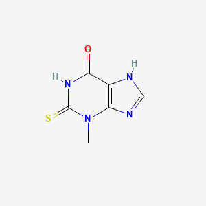 Chemical structure of 2-Mercapto-3-methyl-3H-purin-6(9H)-one