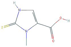 Chemical structure of 2-Mercapto-1-methyl-1H-imidazole-5-carboxylic acid
