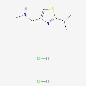 Chemical structure of 2-Isopropyl-4-(N-methylaminomethyl)thiazole Dihydrochloride
